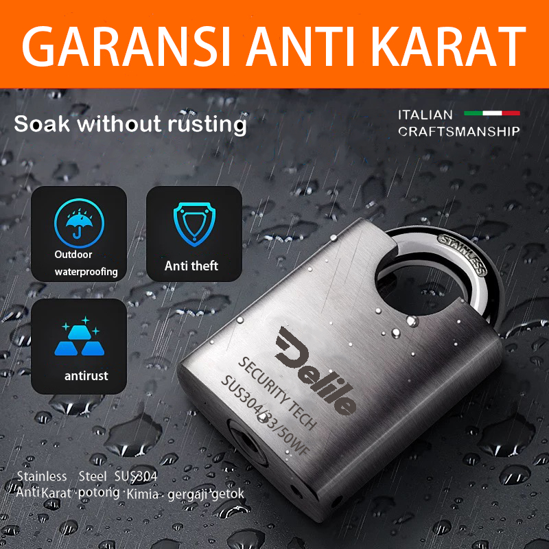 Tokofinaaaa Kunci Gembok Rumah / Delile Gembok High Quality Lock / Kunci Rumah/Gembok Anti