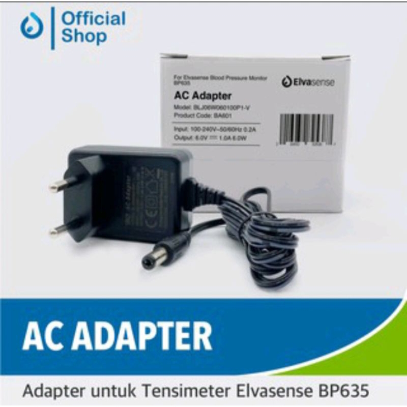 AC Adapter Untuk Tensimeter Elvasense BP635/BP500