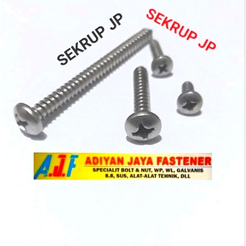 Tapping Sekrup jp/ Sekrup pab Stainless 304 #10x5/8 (100)