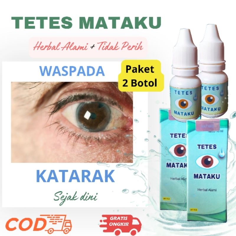 (PAKET 2 BOTOL) Obat Tetes Mata Penghilang Minus Katarak Mata Gatal dan Merah Berlemak Mata Buram - 
