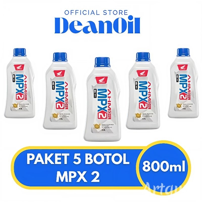 Paket Grosir 5 Botol Oli Motor AHM MPX2 MATIC 800ml 0,8L Original