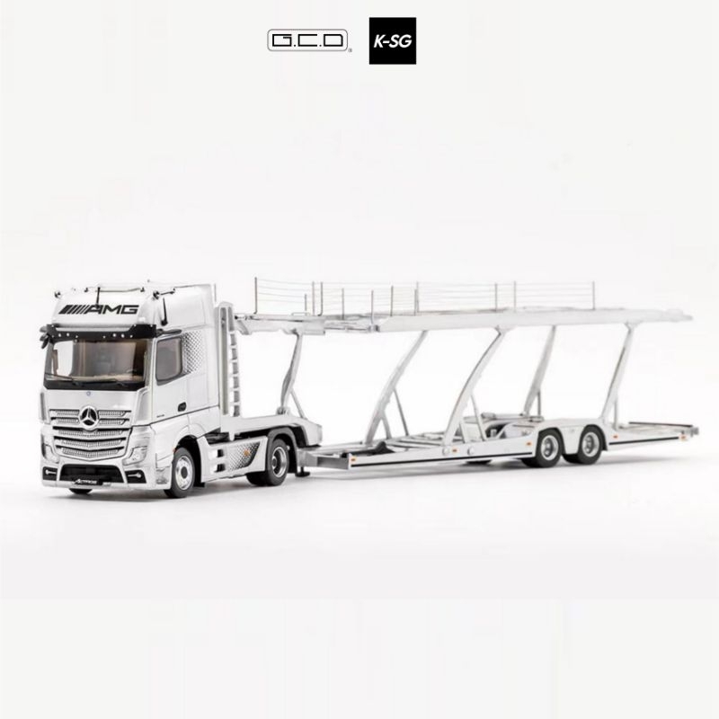 GCD Mercedes-Benz AMG Actros Auto Transporter - Silver