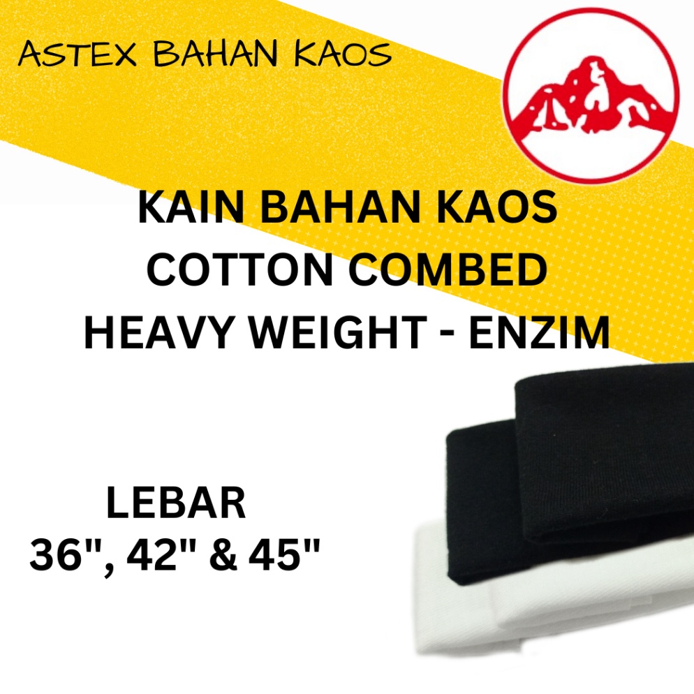 KODE D7X Kain Cotton Combed Premium Heavy Weight 16s Per KG Warna Putih Bahan Kain Kaos Katun