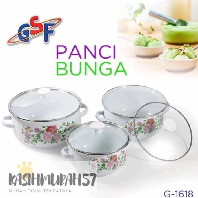 PANCI SET 3PCS  PANCI BUNGA GSF  MANGKUK SET SERBAGUNA 3PCS GSF G 1618  GSF1618  GSF1618  GSF G1618
