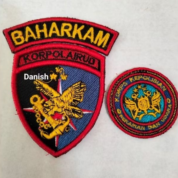 BET BORDIR LOGO LAMBANG ATRIBUT POLAIRUD POLRI TIMBUL