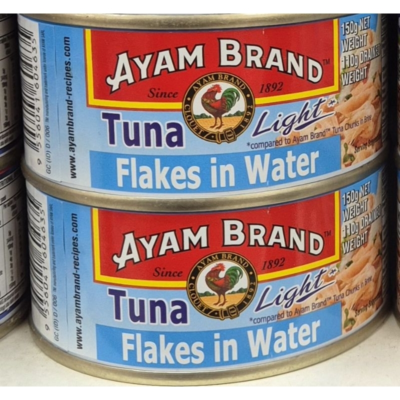 

Serpihan Tuna Kurang Lemak Dalam Air AYAM BRAND Tuna Light Flakes In Water 150g - HK.