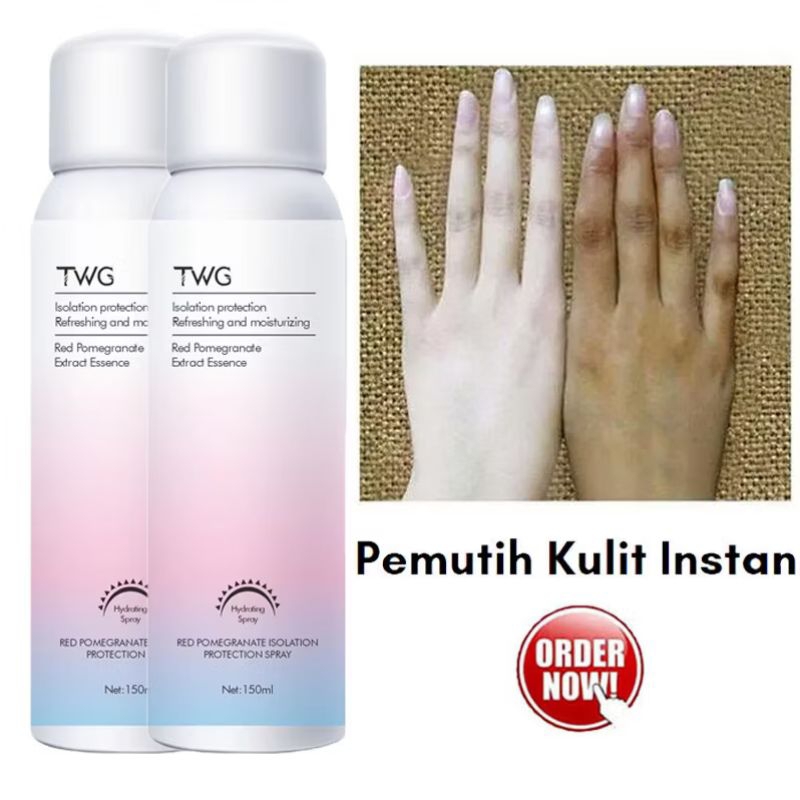(COD) LIFUSHA MOISTURIZING SPRAY WHITENING Pemutih Kulit Seluruh Tubuh 150 ml - Red Pomegranate Prot