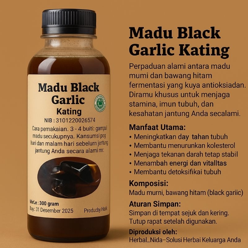 

Madu Black Garlic Kating 300 gram