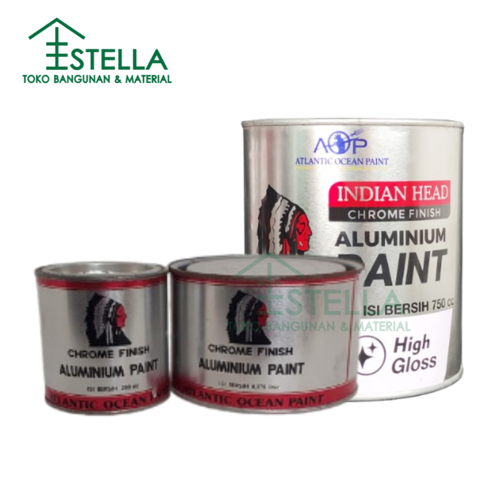 Cat Aluminium Paint INDIAN HEAD Chrome Silver Finish / Chrome Aluminium Indian