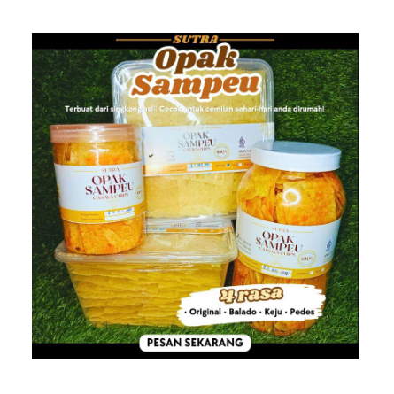 

TERMURAH Cemilan Keripik Opak Sampeu Sutra Casava Chips 3000ML