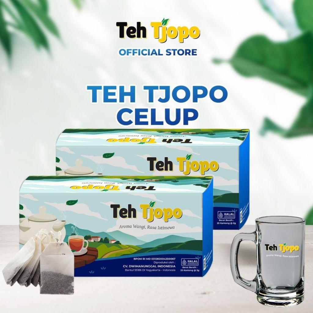

Teh Tjopo Melati Tea Premium 25gr [2 box @25 kantong/2 gr] GERATIS 1 GELAS CANTEL