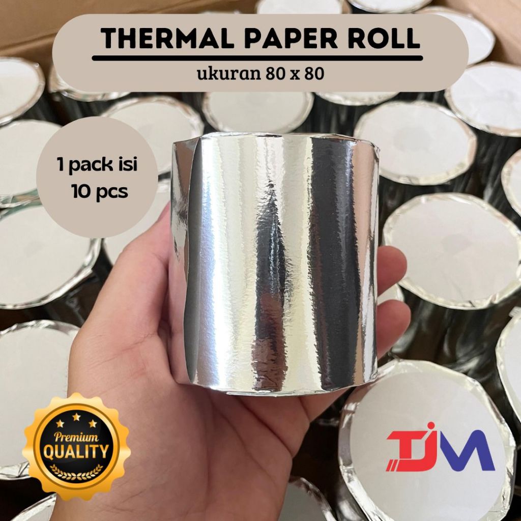 

Kertas Struk Kasir Paper Roll Thermal 80 x 80 mm - 10 Roll/Pack