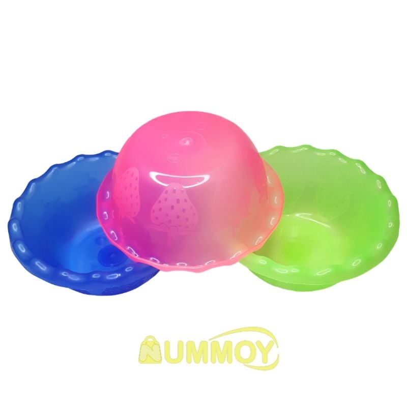 Mangkuk plastik kecil warna warni