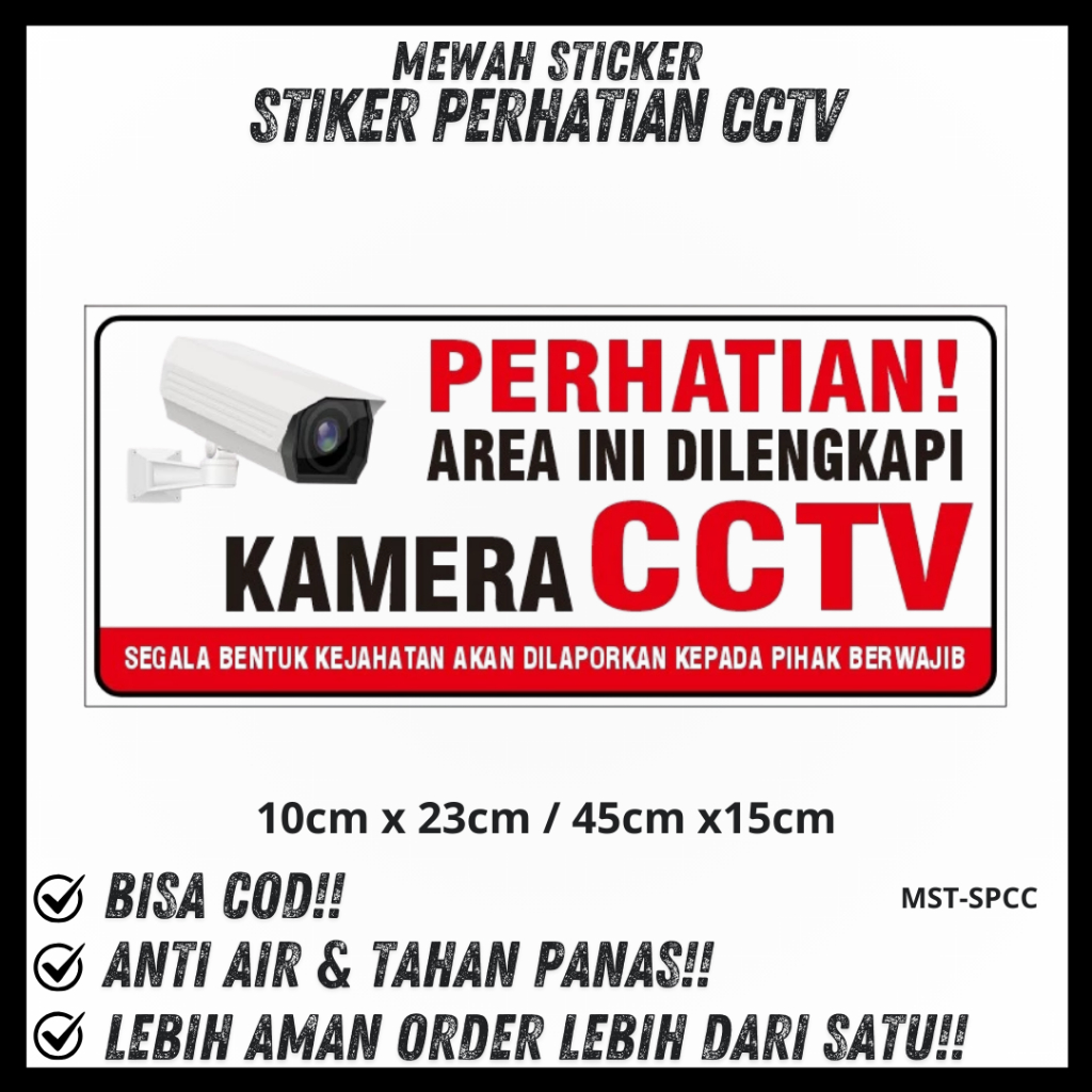 

STIKER VINYL PERHATIAN AREA INI DILENGKAPI KAMERA CCTV
