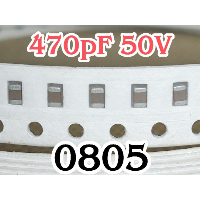 10pcs Multilayer Ceramic Capacitors SMD 0805 2012 50V 470pF 0,47nF 50v 0.47nF