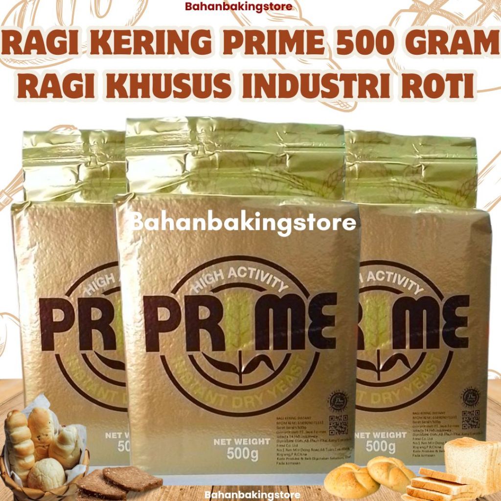 

RAGI KERING PRIME 500 GRAM RAGI KHUSUS ROTI | PRIME INSTANT DRY YEAST 500GRAM