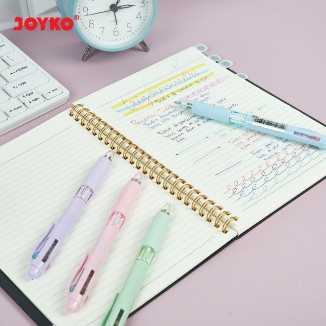 

[ 12 PCS] Joyko BP-348 Pen 4 in 1 Color / Pulpen Joyko 4 Warna / Pulpen Warna Joyko