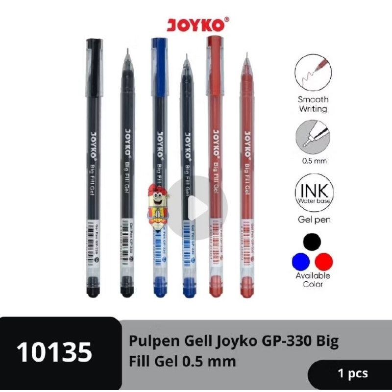 

pulpen gel joyko GP-330 0.5 mm