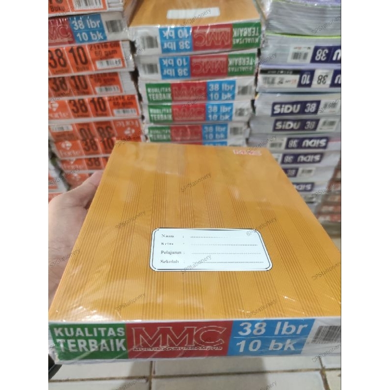 

MMC Buku Tulis Isi 38 Lembar Cover Coklat /Kraft Ukuran A5 ( 5 Buku )