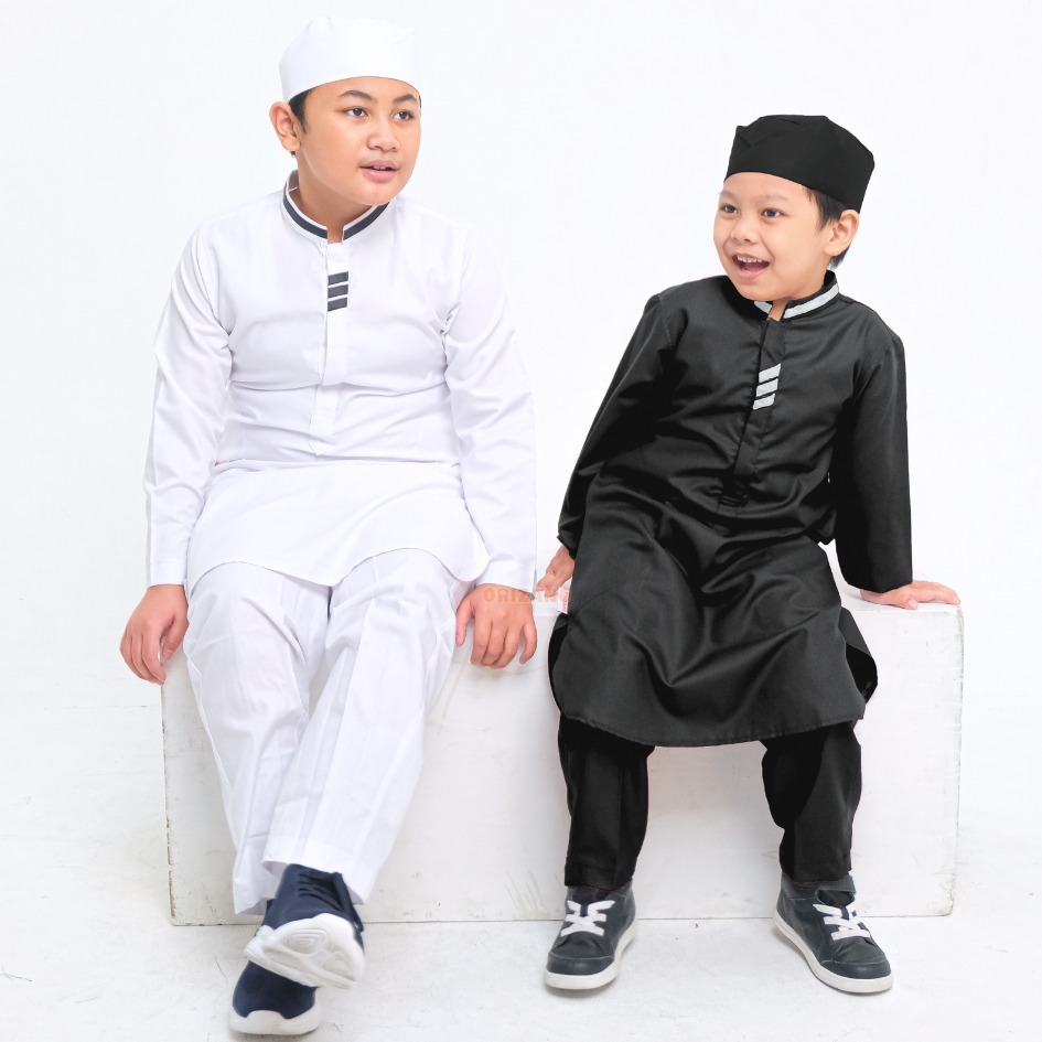 Baju Koko Kurta Anak Laki Laki Lengan Panjang SUPREME Pasha