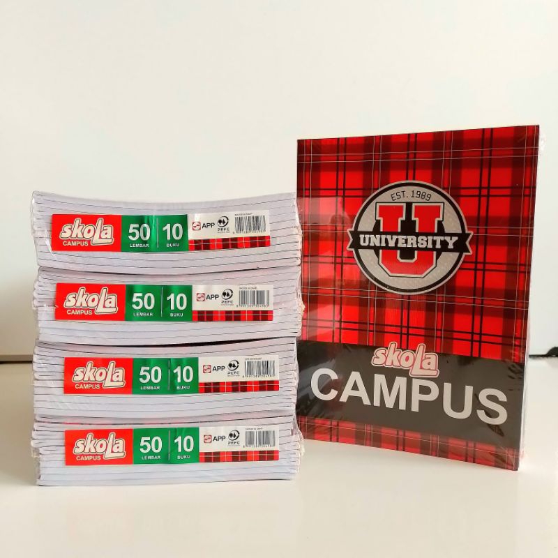 

HJK Buku Tulis Campus Skola 50 Lembar ( Pak 10 Buku ) [ Original ]