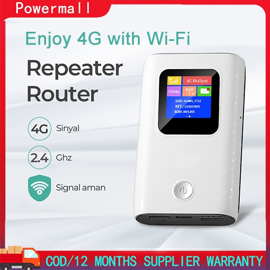 Modem Wifi 4G LTE Dengan Bank Daya 6000mAh Wifi Portabel RepeaterRouter