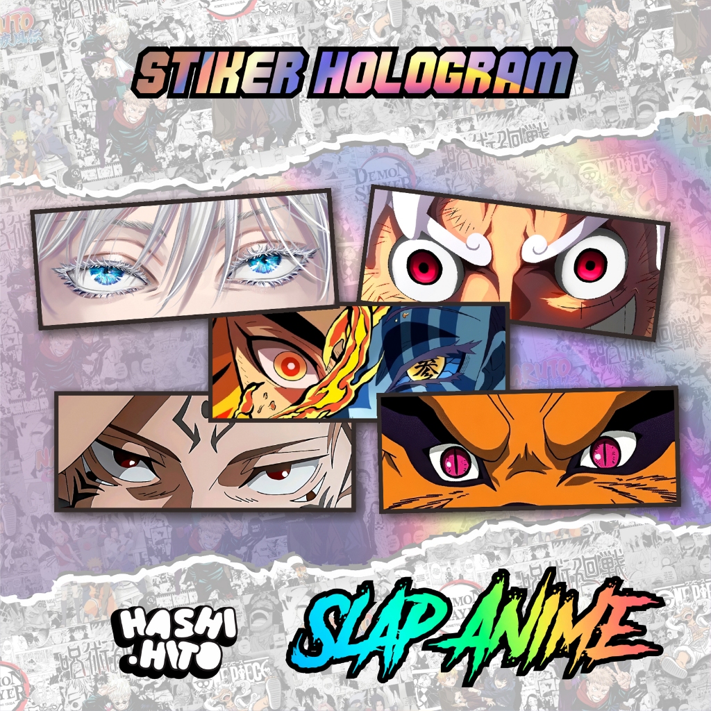 

STIKER HOLOGRAM SLAP EYE ANIME / STIKER NARUTO / STIKER ONE PIECE / STIKER RYOMEN SUKUNA / STIKER GOJO SATORU / STIKER HOLOGRAM ANIME / STIKER ANIME / STIKER JUJUTSU KAISEN