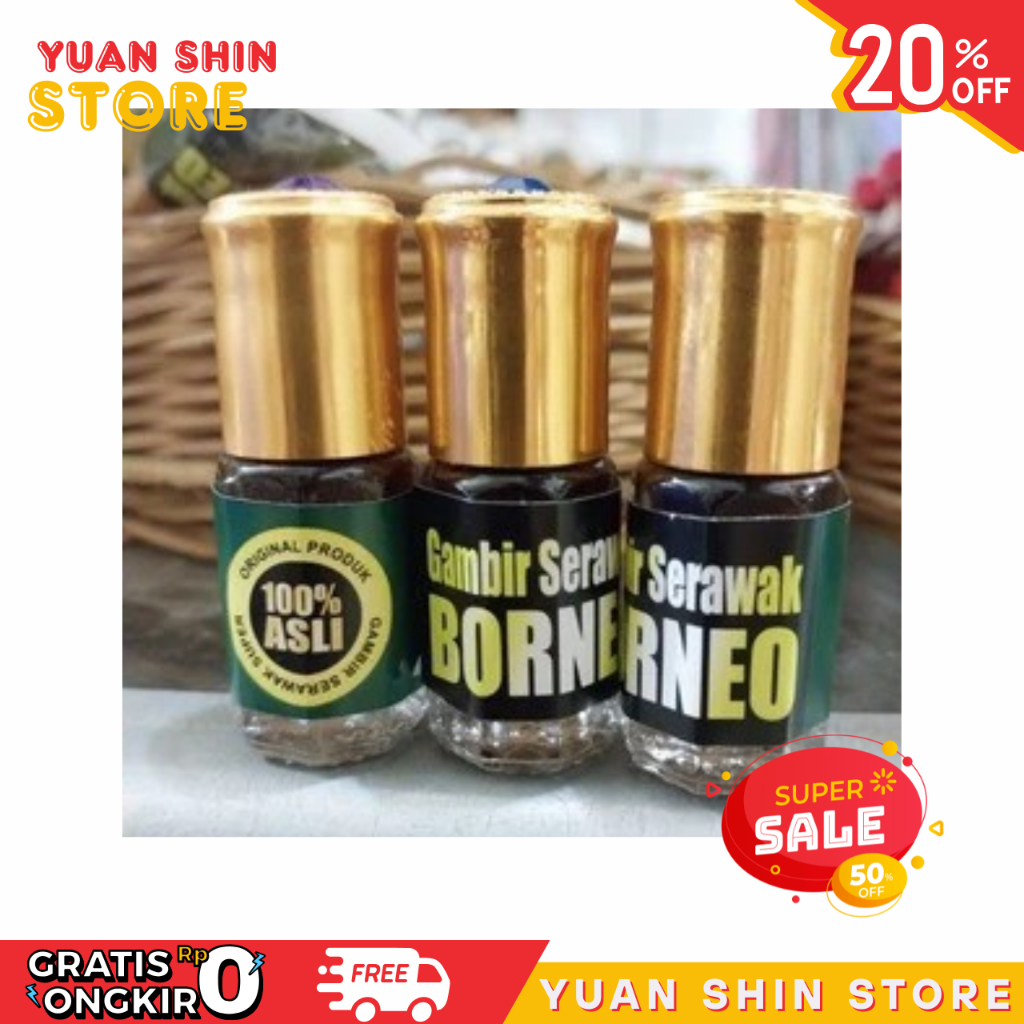 GAMBIR CAIR / GAMBIR SERAWAK CAIR BORNEO STIKER HIJAU