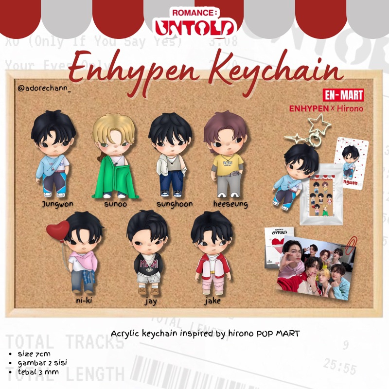Keychain acrylic Enhypen inspired by Hirono