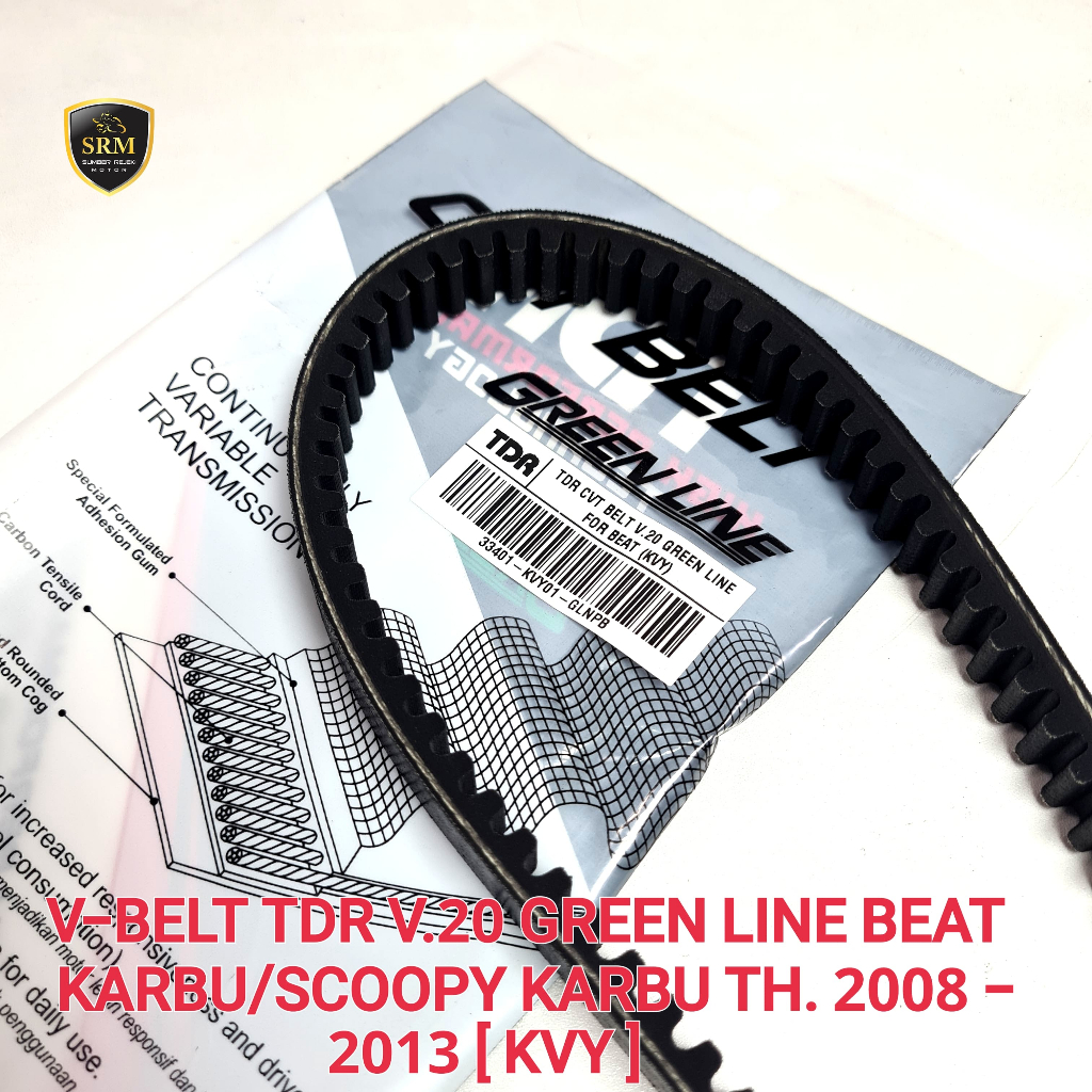V-Belt TDR V.20 Green Line Beat Karbu/Scoopy Karbu Th. 2008 - 2013 [ KVY ]