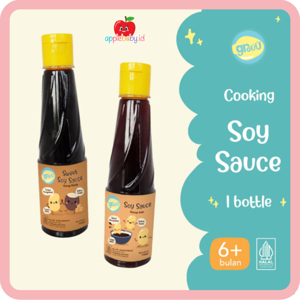 

GROUU -SOY SAUCE 6M+ - KECAP ASIN 145ML - KECAP TANPA MSG & PENGAWET