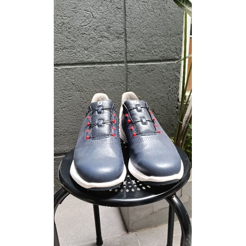 sepatu golf second preloved FJ Fuel golf shoes boa dark blue