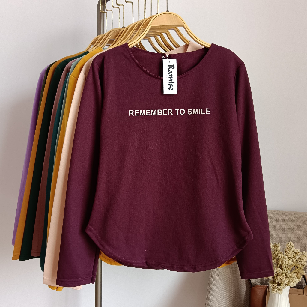 Kaos oval sablon wanita kancing belakang - Kaos crop top panjang wanita kekinian - Atasan ramise