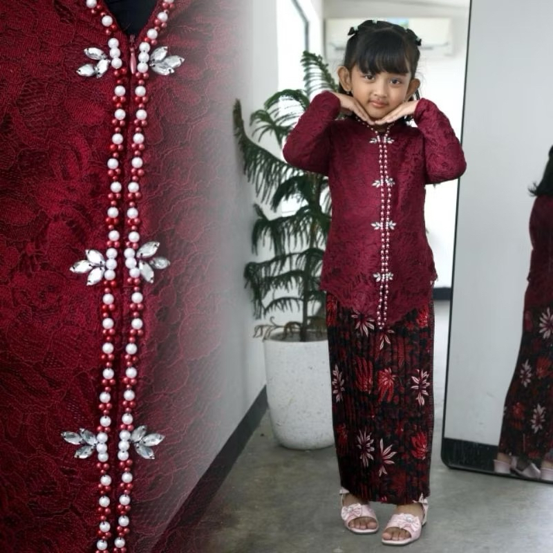 Setelan Baju Kebaya Anak Tk-SD / Kebaya Anak Perempuan / Kebaya Wisuda Kondangan Anak Kecil / Kebaya