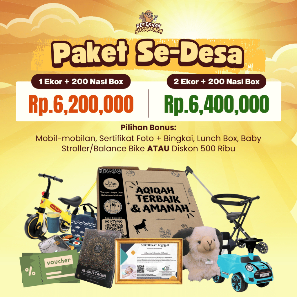 

Paket Aqiqah Bonus Souvenir - Paket Se-Desa