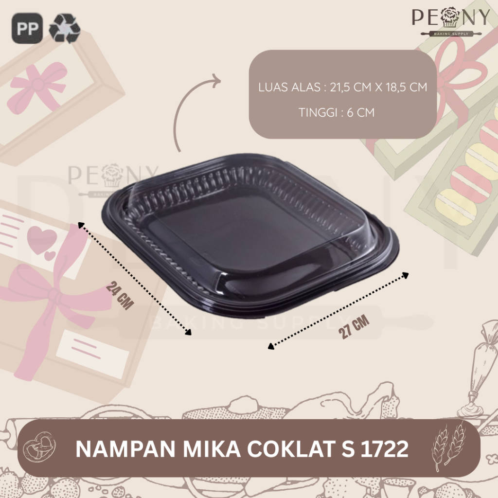 (ISI 10 PCS) NAMPAN MIKA UKURAN SMALL (S) 1722/NAMPAN UNTUK HAMPER DAN HANTARAN