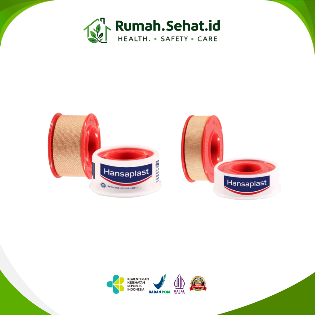 Plester Luka Hansaplast Plester Roll Kain (1,25 cm x 1 m & 1,25 cm x 5 m) - Roll