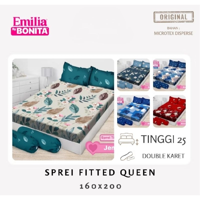 SPREI BONITA EMILIA QUEEN B2 160x200CM TERBARU/TERMURAH