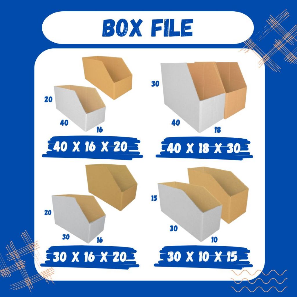

Box File 40x18x30 / 40x16x20 / 30x16x20 / 22x12x30 / 30x10x15 / 20x10x28 / 20x20x28 Bondex Map Folder Map Bindex Partisi Box Bin Arsip Storage Box Bin Box Folder