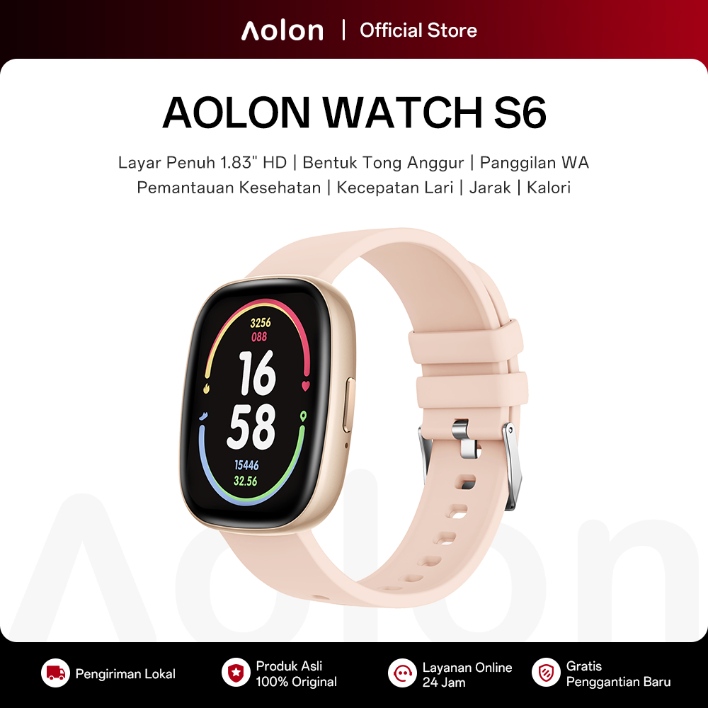 Aolon Huafit S6 Smartwatch Wanita Original | Fashionable Design | Bluetooth Call | Quick Response | 