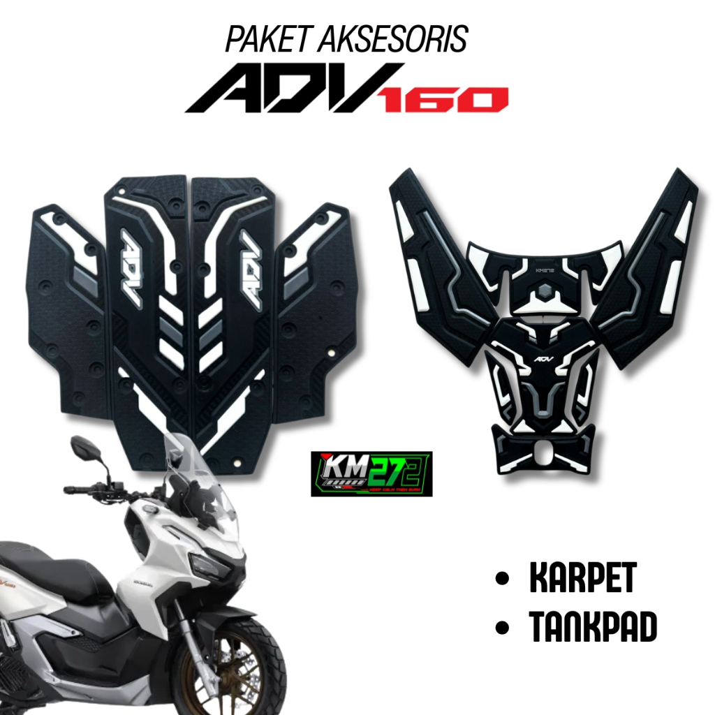 Paket Aksesoris  ADV 160 2022 - 2025  / Karpet & Tankpad ADV 160  Full Karet Premium KM272