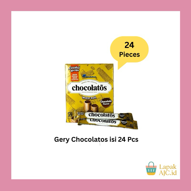 

Gery Chocolatos Wafer Roll isi 24 Pcs Coklat Manis Cemilan
