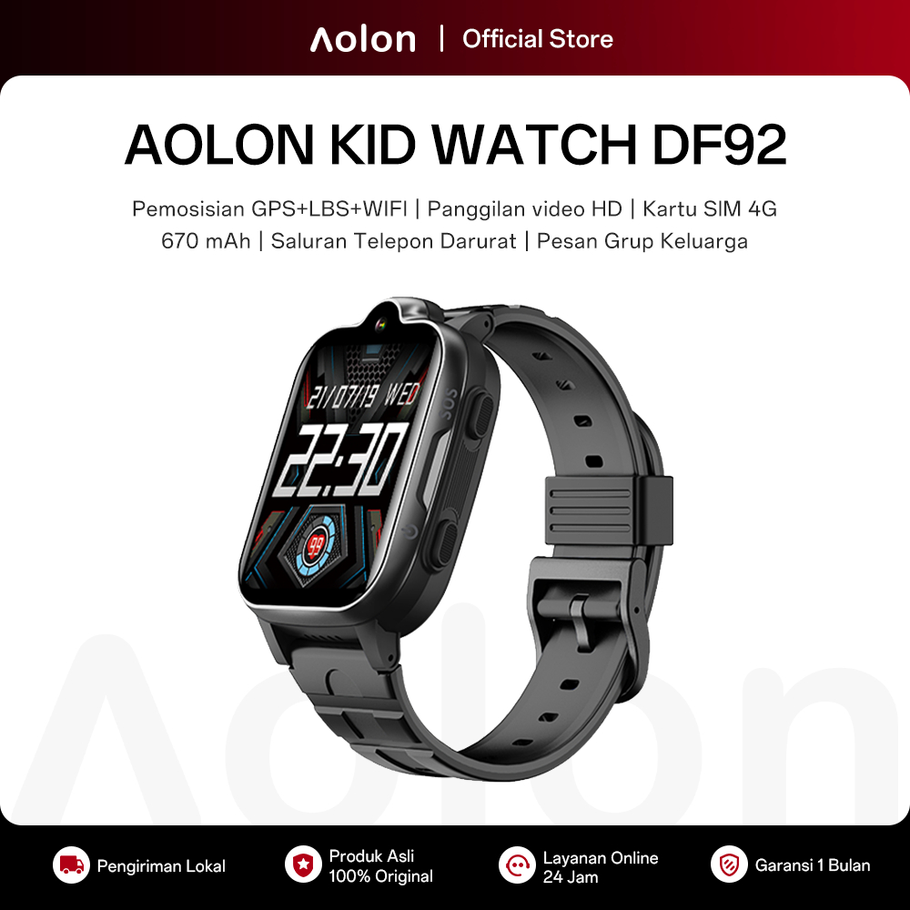 Aolon DF92 Smartwatch Kids Real-Time Chat 4G GPS+LBS+WIFI Video Calling Multiple Targeting Child Tra