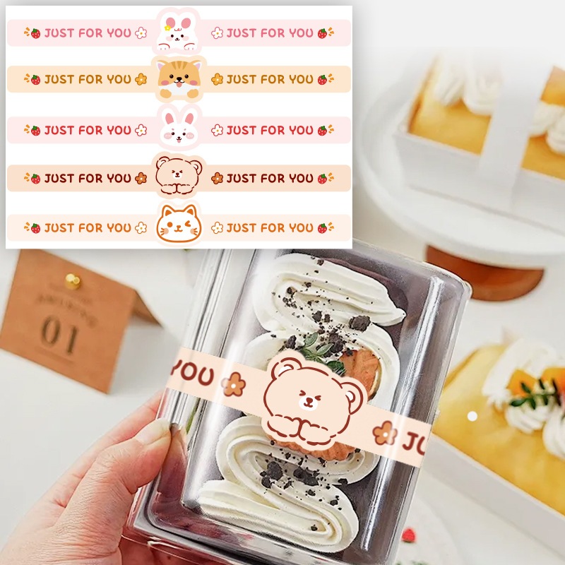 

Stiker JUST FOR YOU BUNNY Panjang 24 cm Sticker Label THANK YOU SO MUCH 50pc