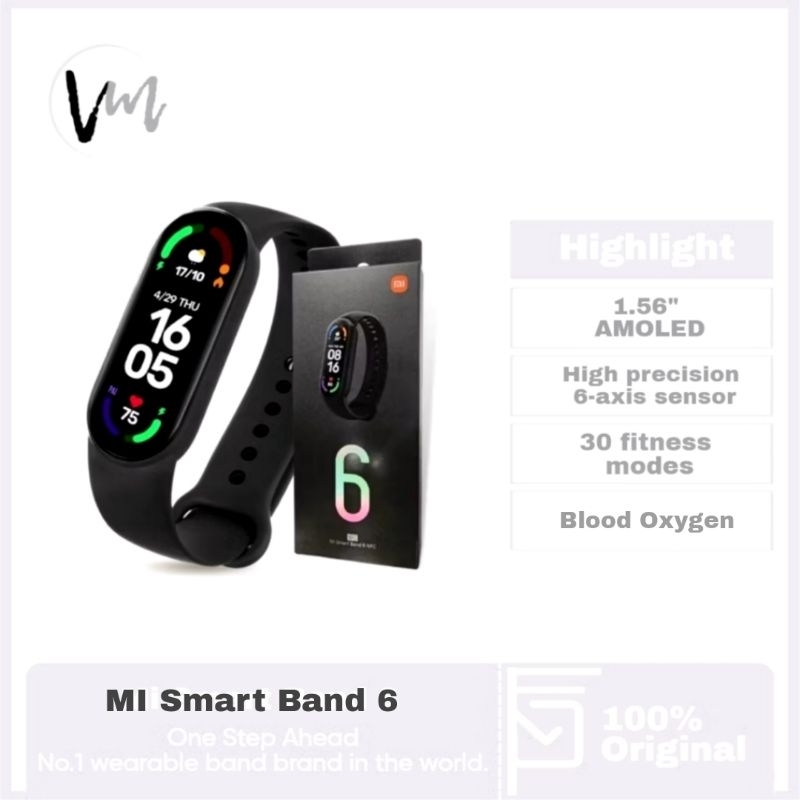 BESTPROMO Xiaomi Mi Band 6 AMOLED Screen SPO2 Smartwatch Waterproof Smart MiBand