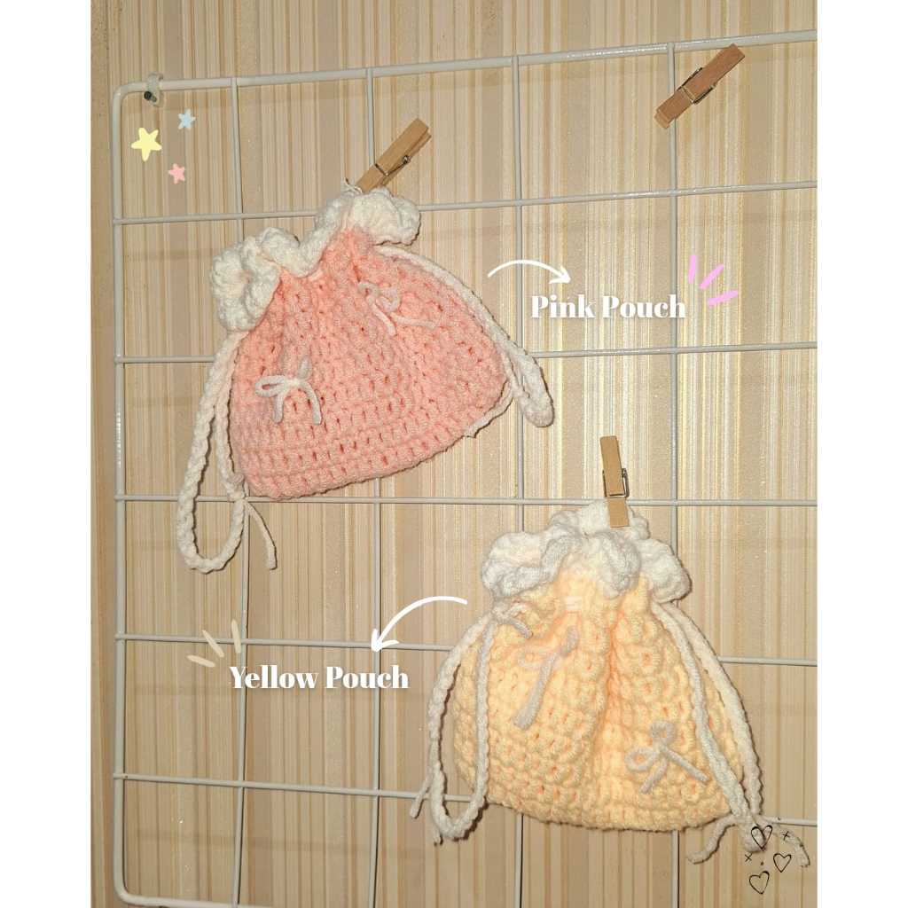 Coquette pouch - pouch rajut makeup