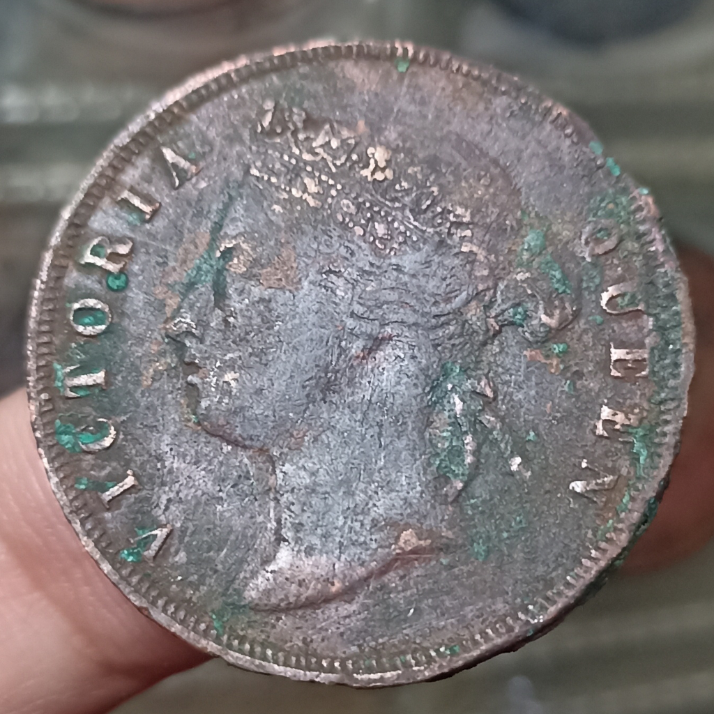 Koin Kuno Straits Settlements (British Malaysia) 1 Cent - Victoria Tahun 1885