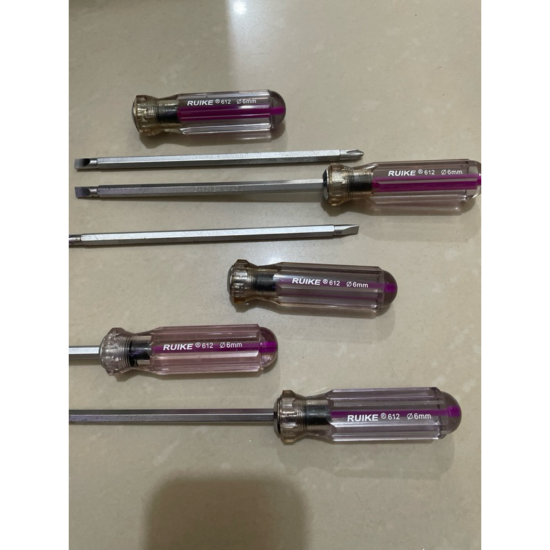 Obeng Bolak Balik / Obeng Plus Minus 6mm Ruike