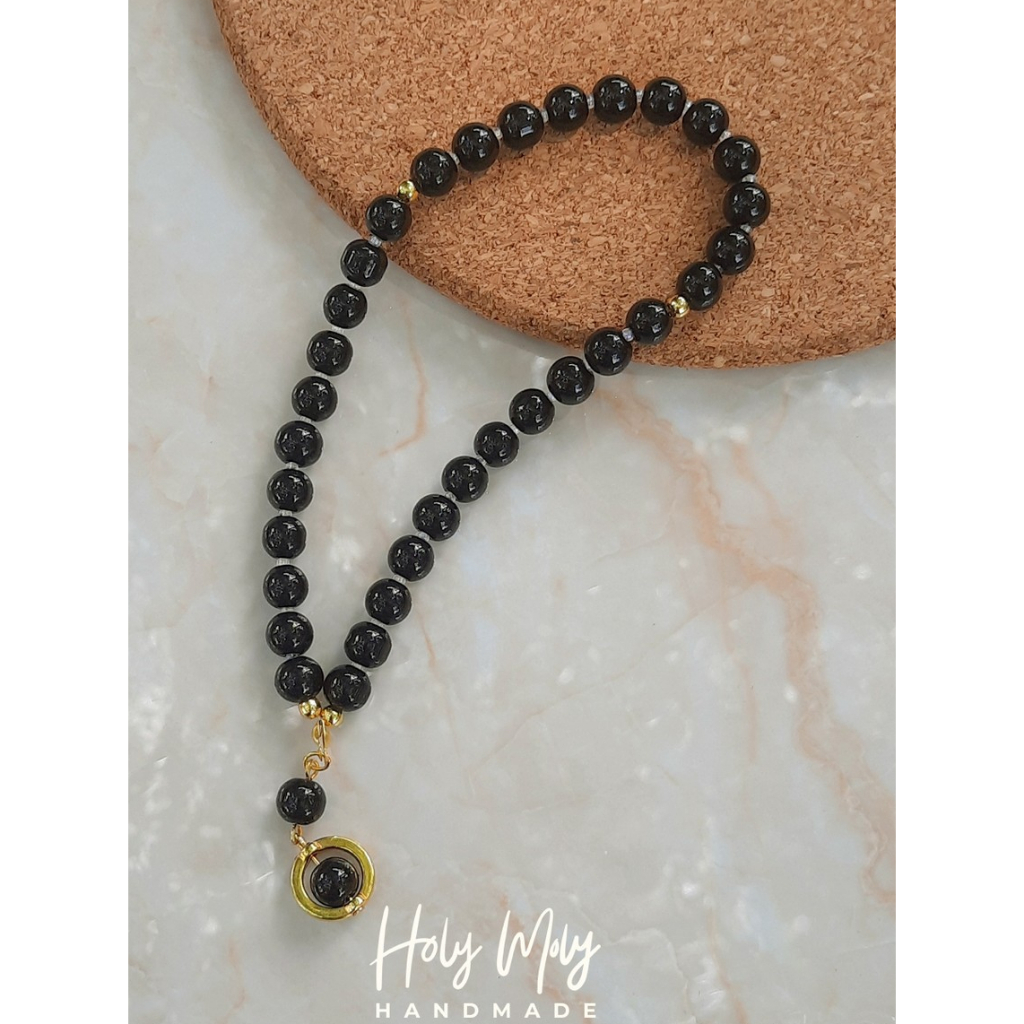 Tasbih 33 Handmade Batu Alam Black Onyx