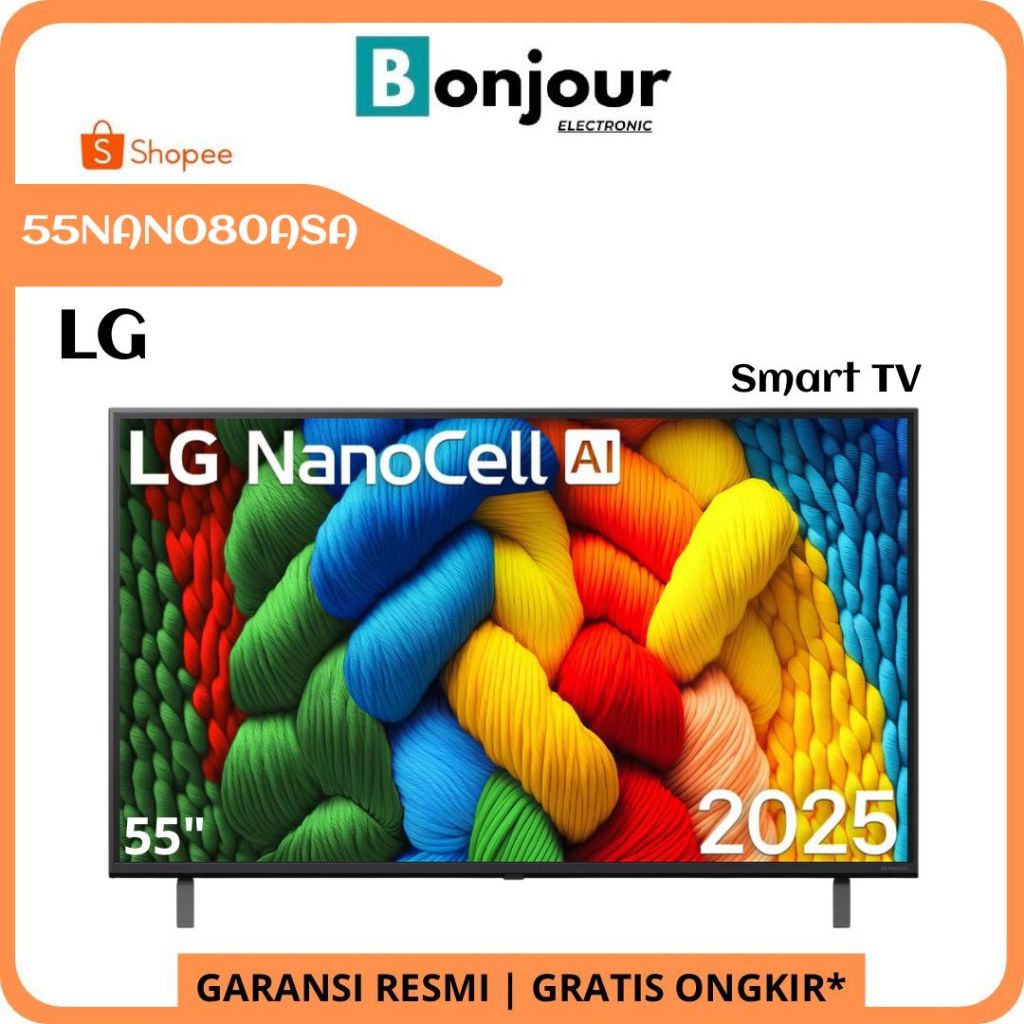 TV LG 55 Inch NANO80ASA NanoCell AI Smart TV 4K LG 55NANO80ASA [NEW 2025]